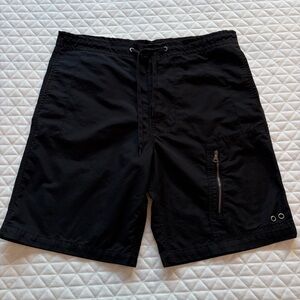 Vintage Polo Ralph Lauren Men’s Black Board Shorts Size 34 zipper Draw String